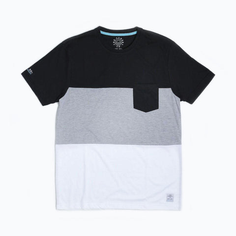 Noosa Panel Tee - Grey Heather